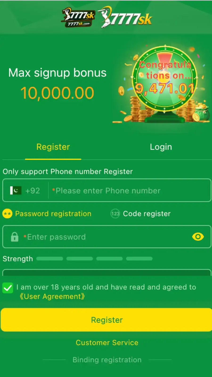 7777sk Game login