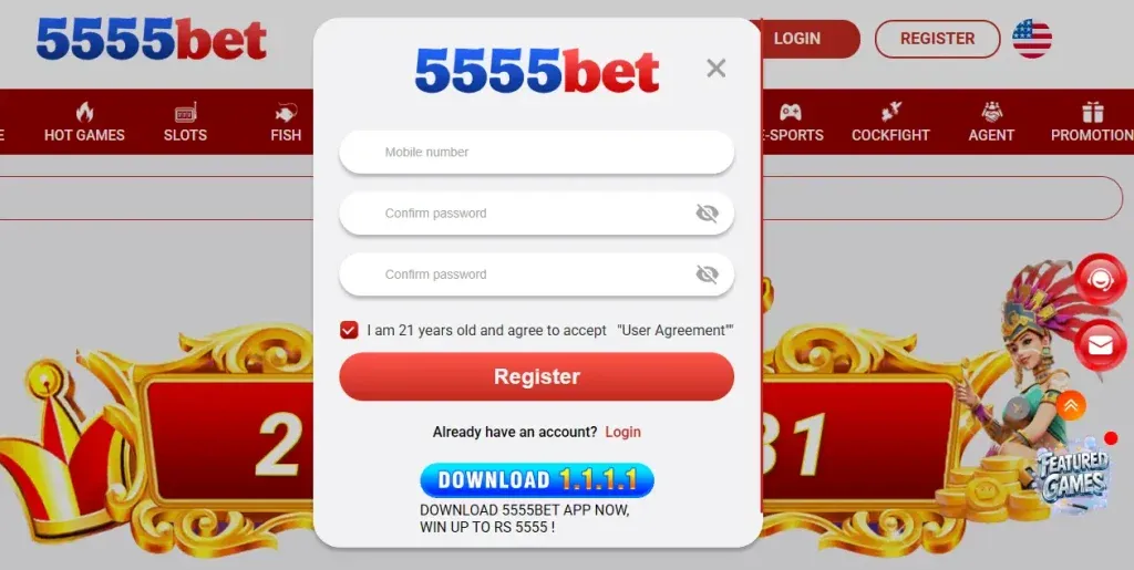 5555Bet Game login