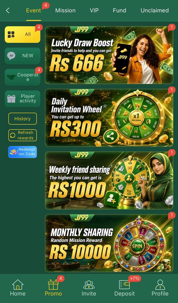 JJ99 Game bonuses