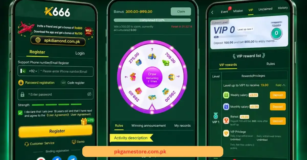 k666 registration and login